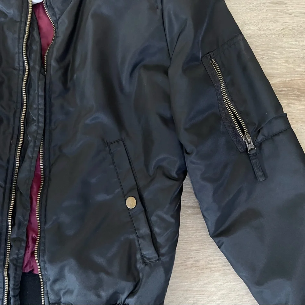 American Rag Black Bomber Women's Jacket - Picture 3 of 5